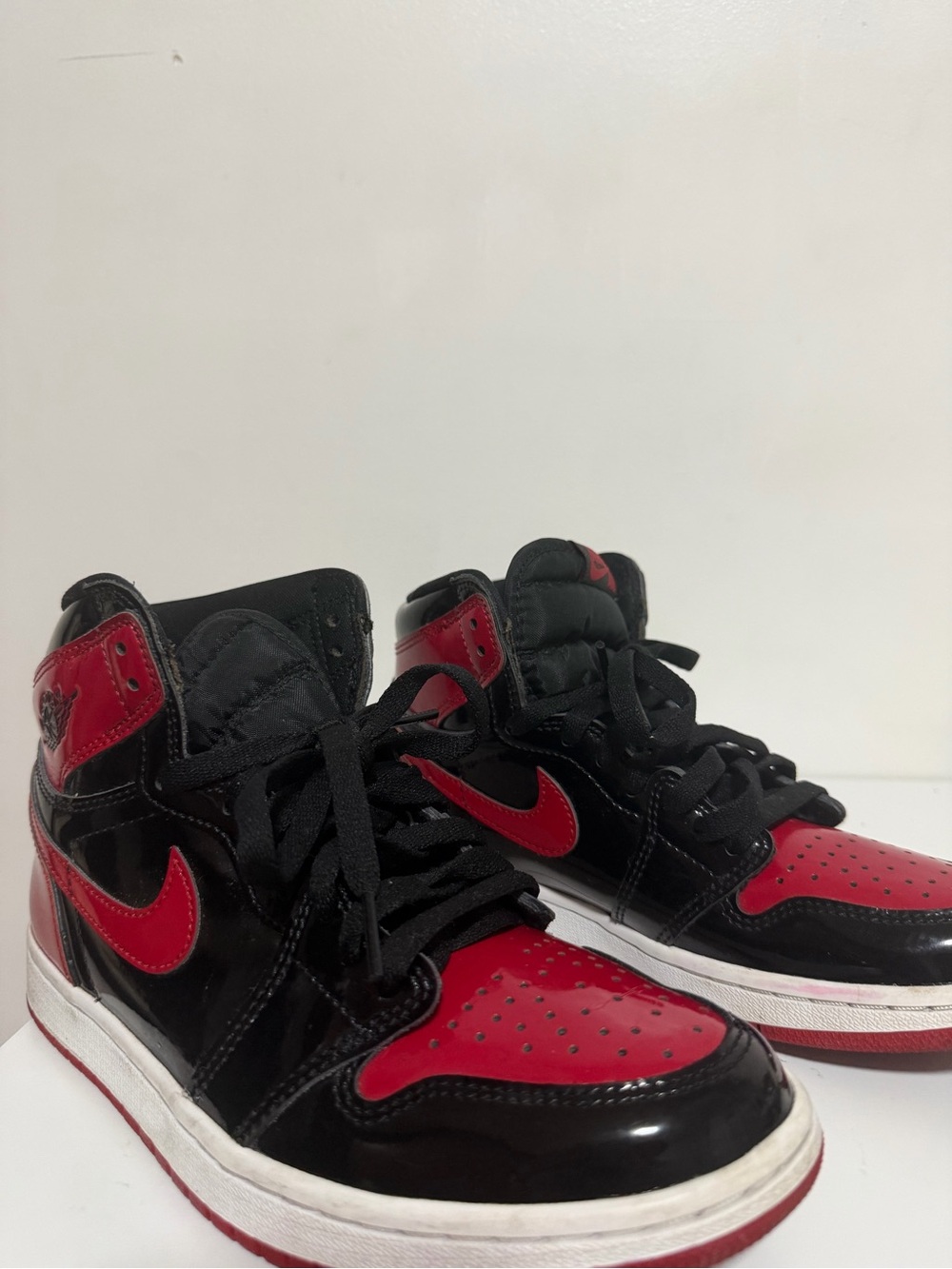 Nike Black and Red High-Top Sneakers